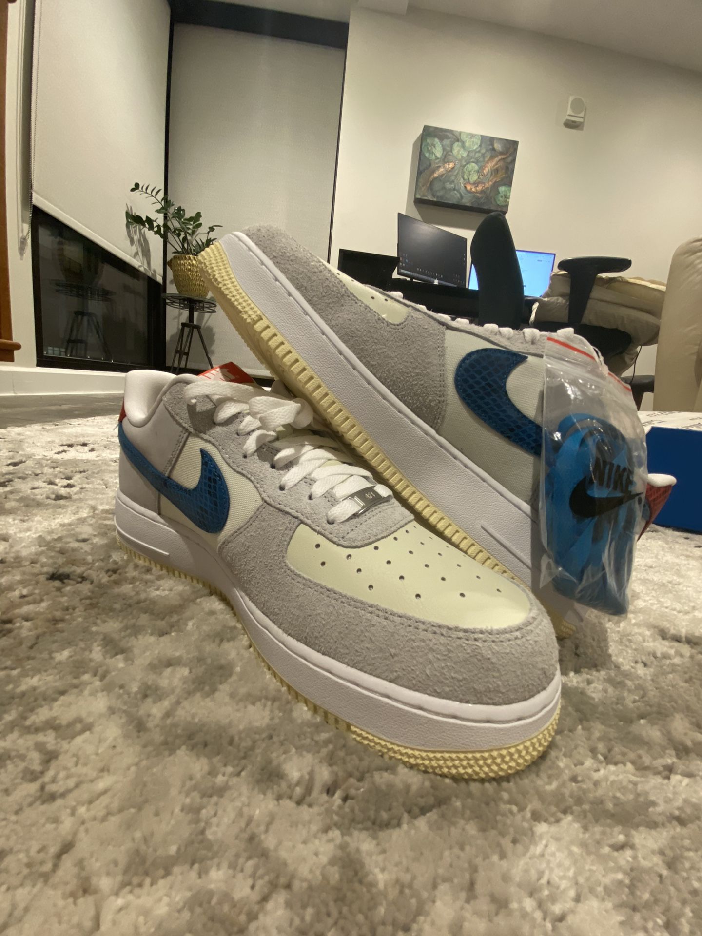 NIKE AIR FORCE 1 IMPERIAL BLUE/GRAY FOG 🟦⬜️