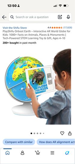 PlayShifu Orboot Earth – Interactive AR World Globe for Kids: 1000+ Facts on Animals, Places & Monuments | Tech-Powered STEM Learning Toy & Gift, Ages