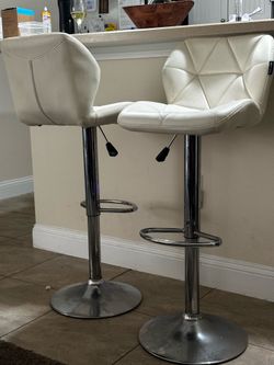 White bar stools