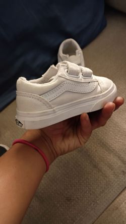 White VANS shoes toddler size 5.5