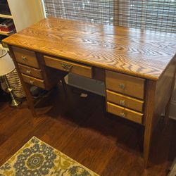 Solid Oak And Pine Dressing Table.