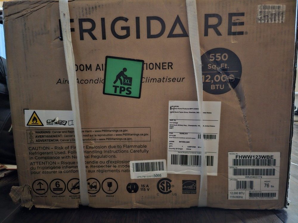 Frigidaire Room and Window Air Conditioner AC 12000 BTU 550 SQ FT