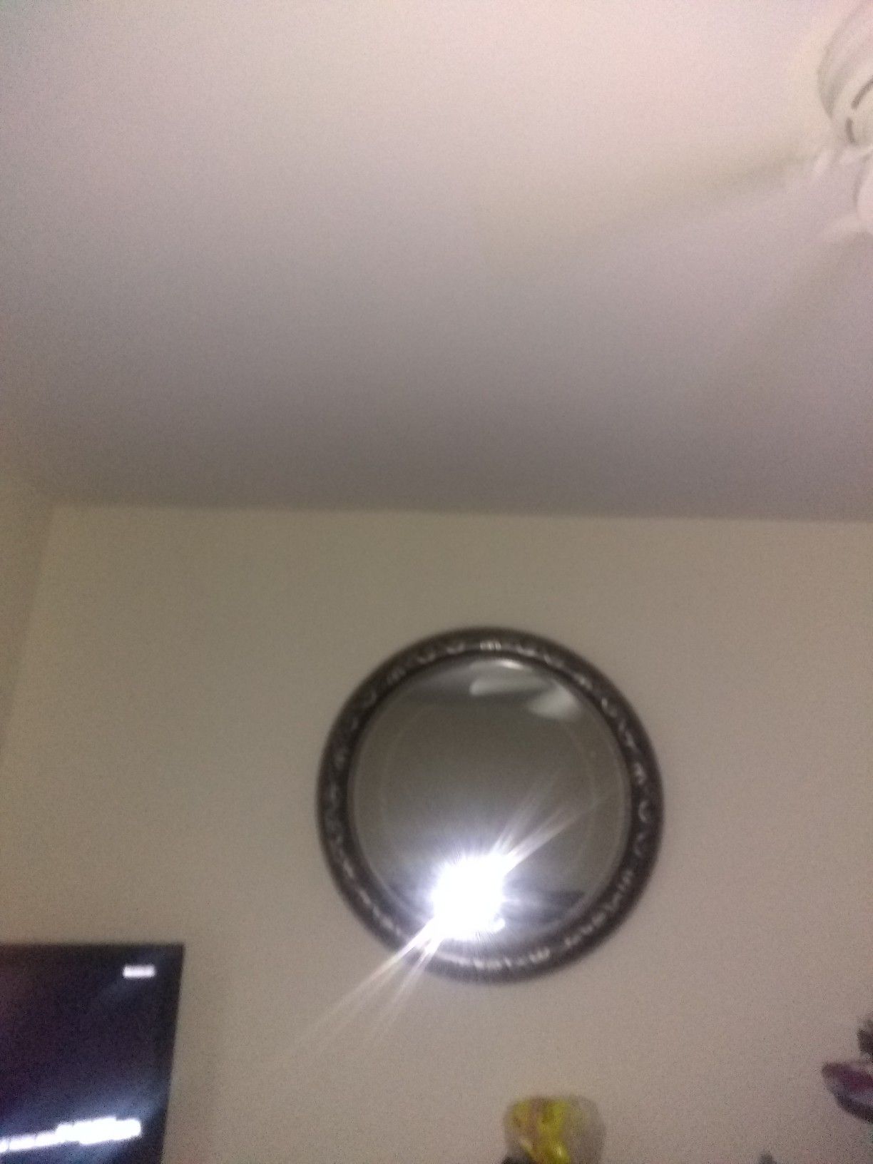 Huge black Circled Mirror