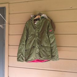 rare toy machine skateboard parka jacket coat sz S (flawed)