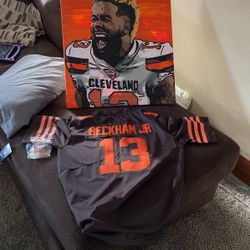 Signed Odell Jersey with Painting 