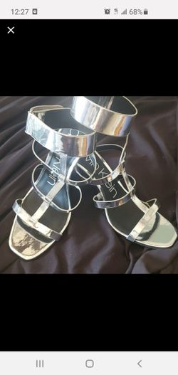 Chrome calvin klein heels