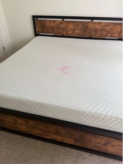 King Size Memory Foam Mattress + Bed Frame