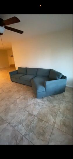 Green microfiber sectional sofa