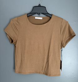 Large Brown Crop Top
