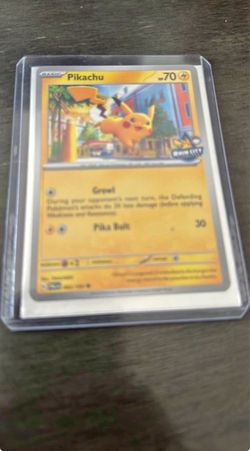 Pikachu Pokémon Trading Card in Case