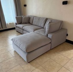 New Grey Sofa Cloud Couch Sectional