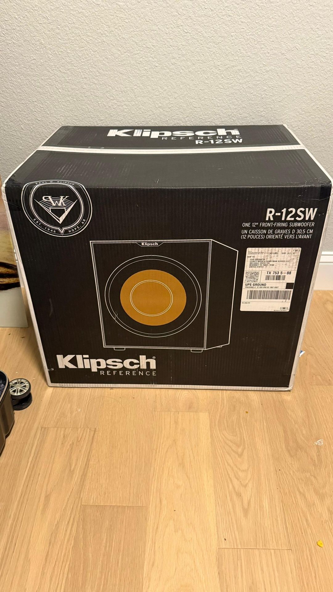 Klipsch Reference 12” Front Firing Subwoofer