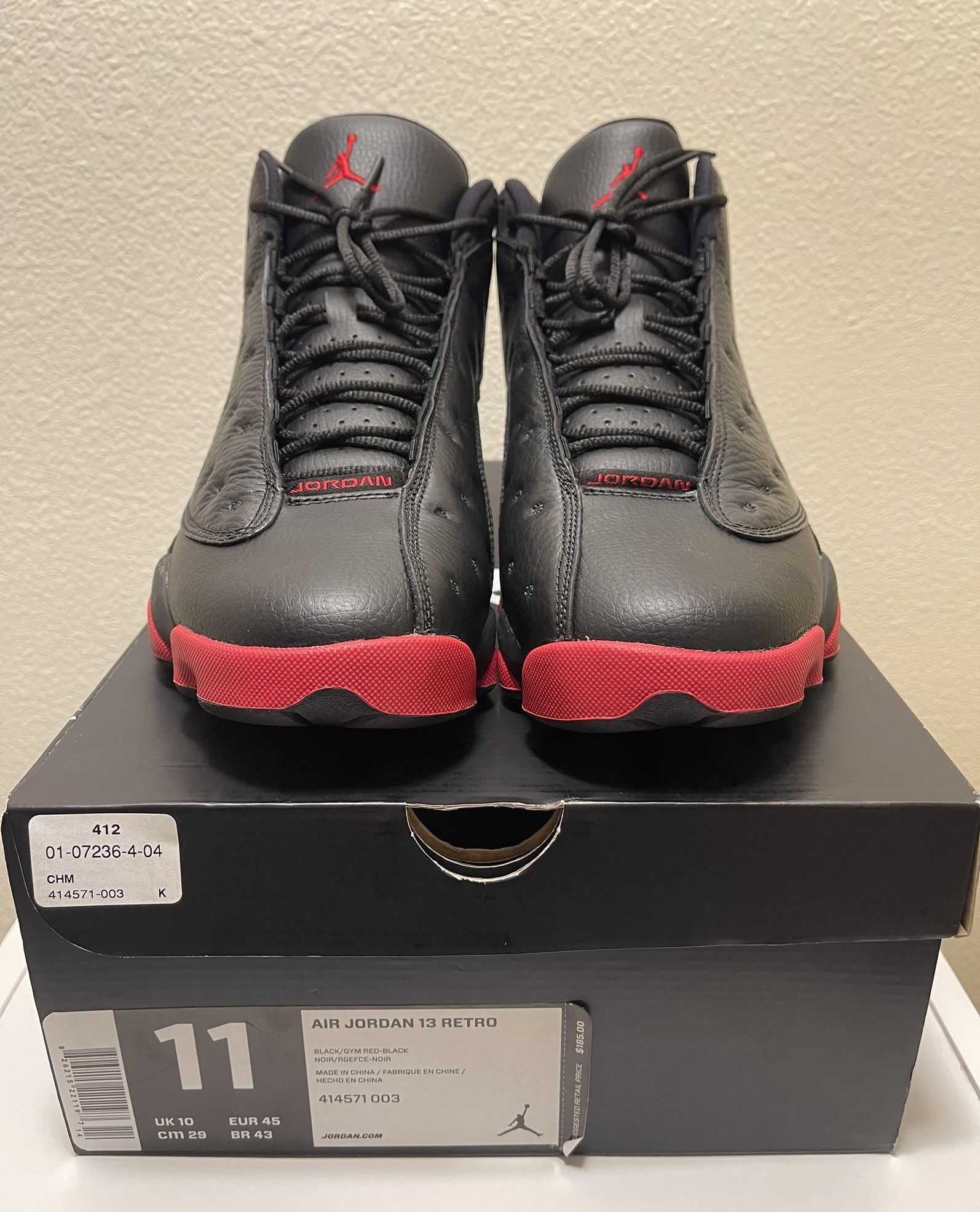 JORDAN 13 SIZE 11 DIRTY BRED