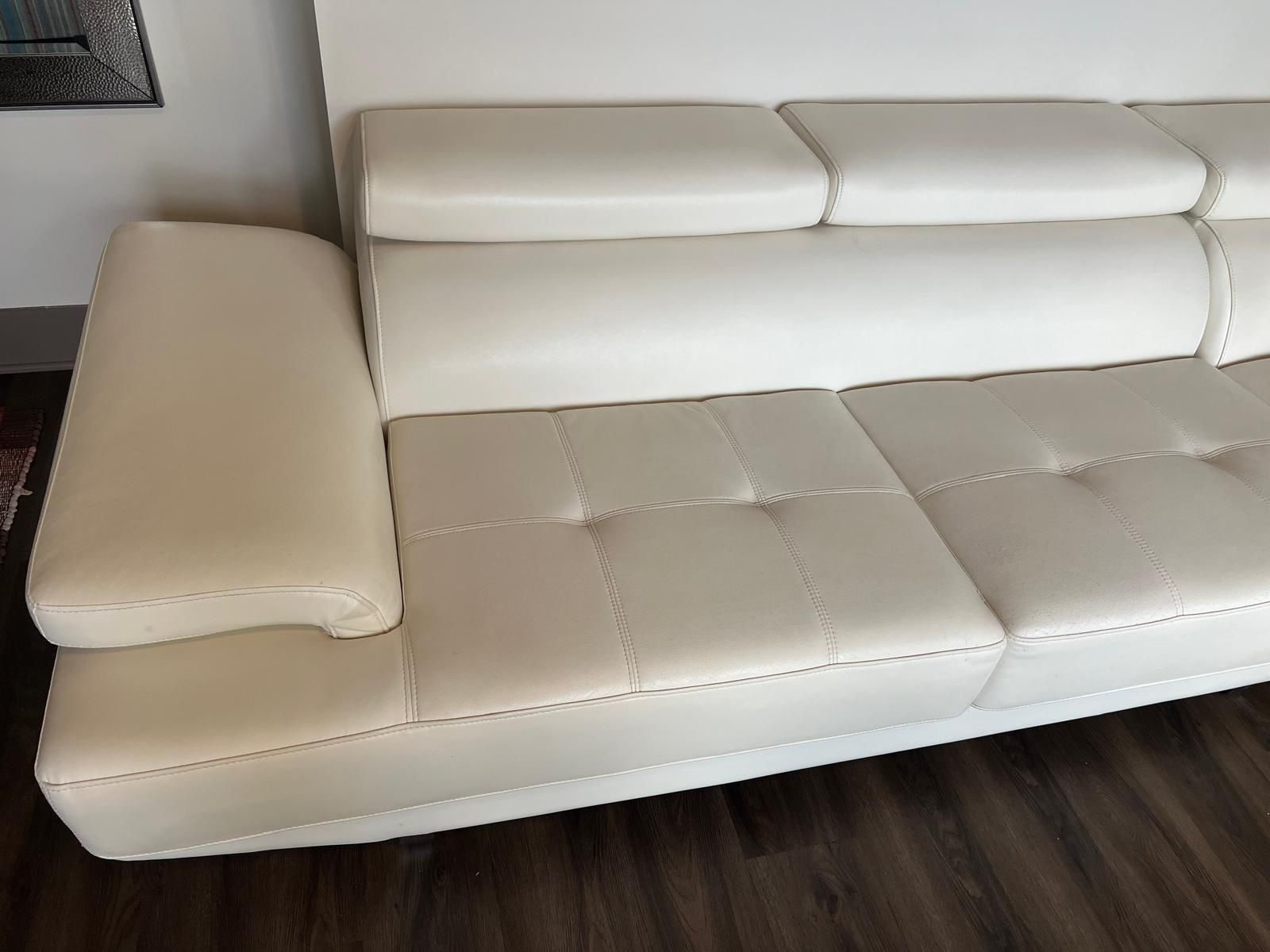 Sectional: Faux leather For Sale