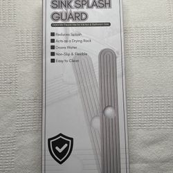 AshCreations Sink Splash Guard Diatomite Silicone White 24in Faucet Mat