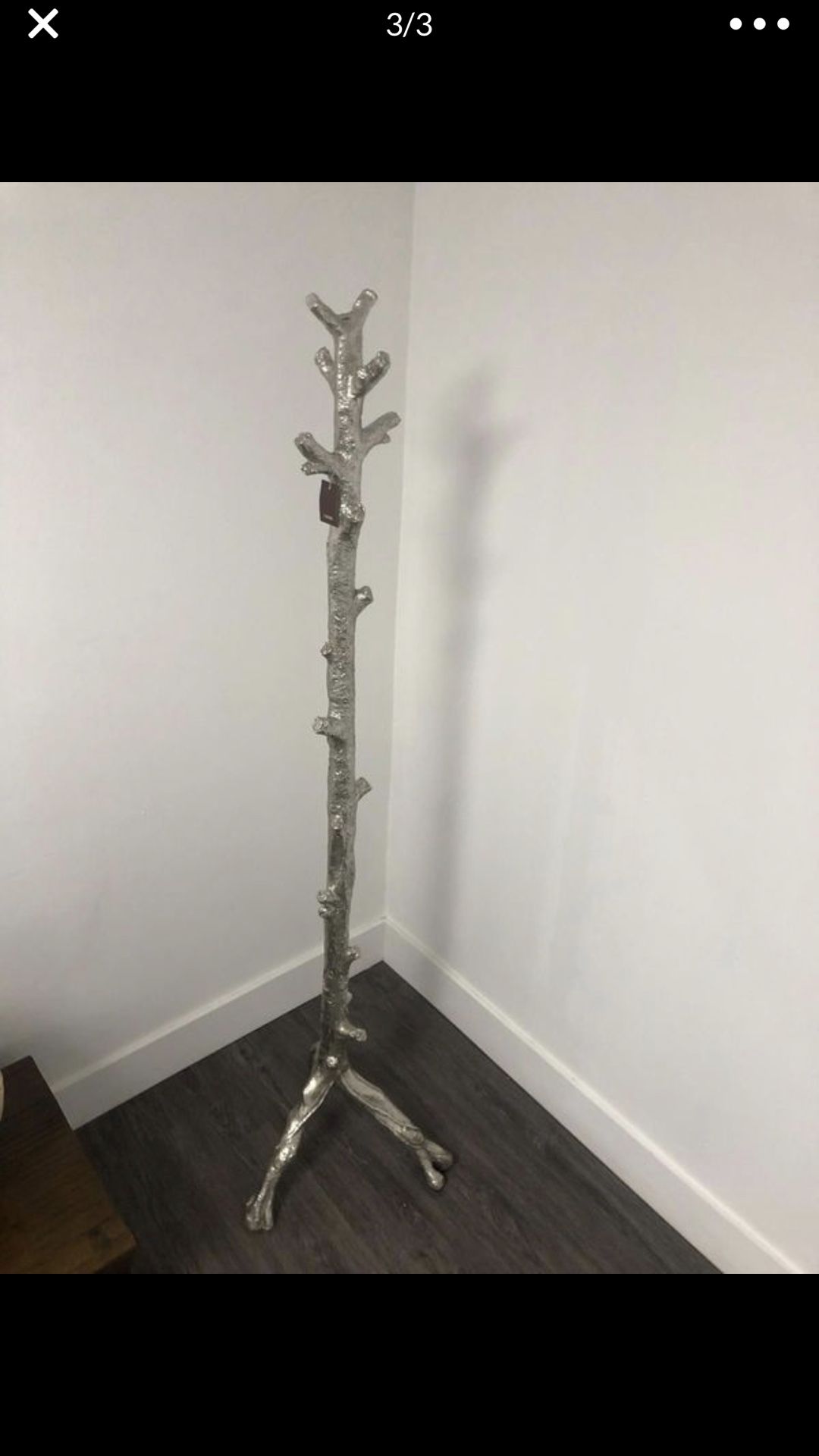 Z GALLERIE TWIG COAT RACK ANT. SILVER. 79.3cm x 49.3cm x 54.0cm