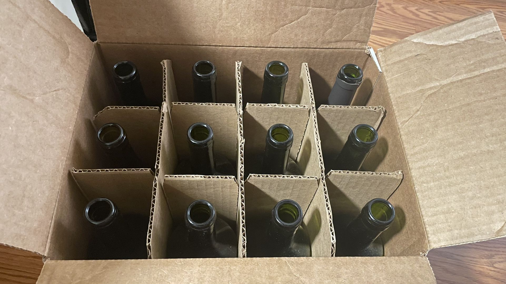 Empty wine bottles
