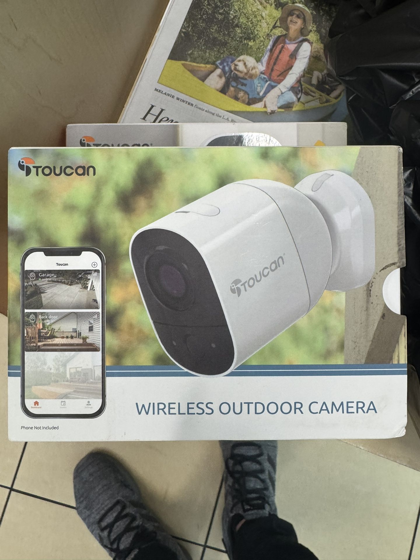 TOUCAN 1080P Wireless Outdoor Waterproof Night Vision Camera, Works with Alexa