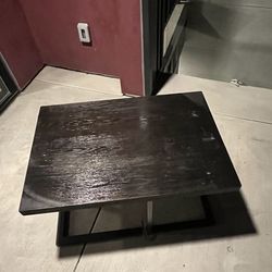 Modern Black Coffee Table – Minimalist Wood Design