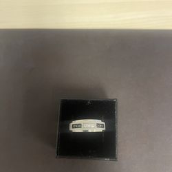 Men's Black & White Diamond Wedding Band 1/4 ct tw Round-cut 10K Goldwhite