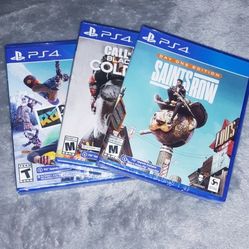 PS4 Game Bundle - COD Black Ops Cold War/Saints Row/ Riders Republic 