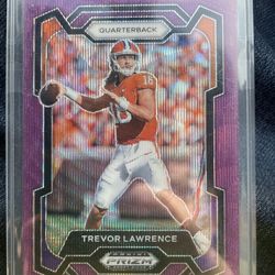 NFL Rookie Trevor Lawrence #62 Panini Prizm 2024 Purple Wave