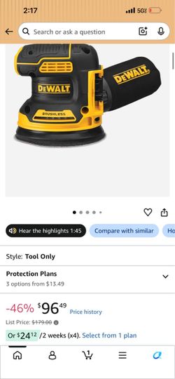 DEWALT Brushless Random Orbit Sander