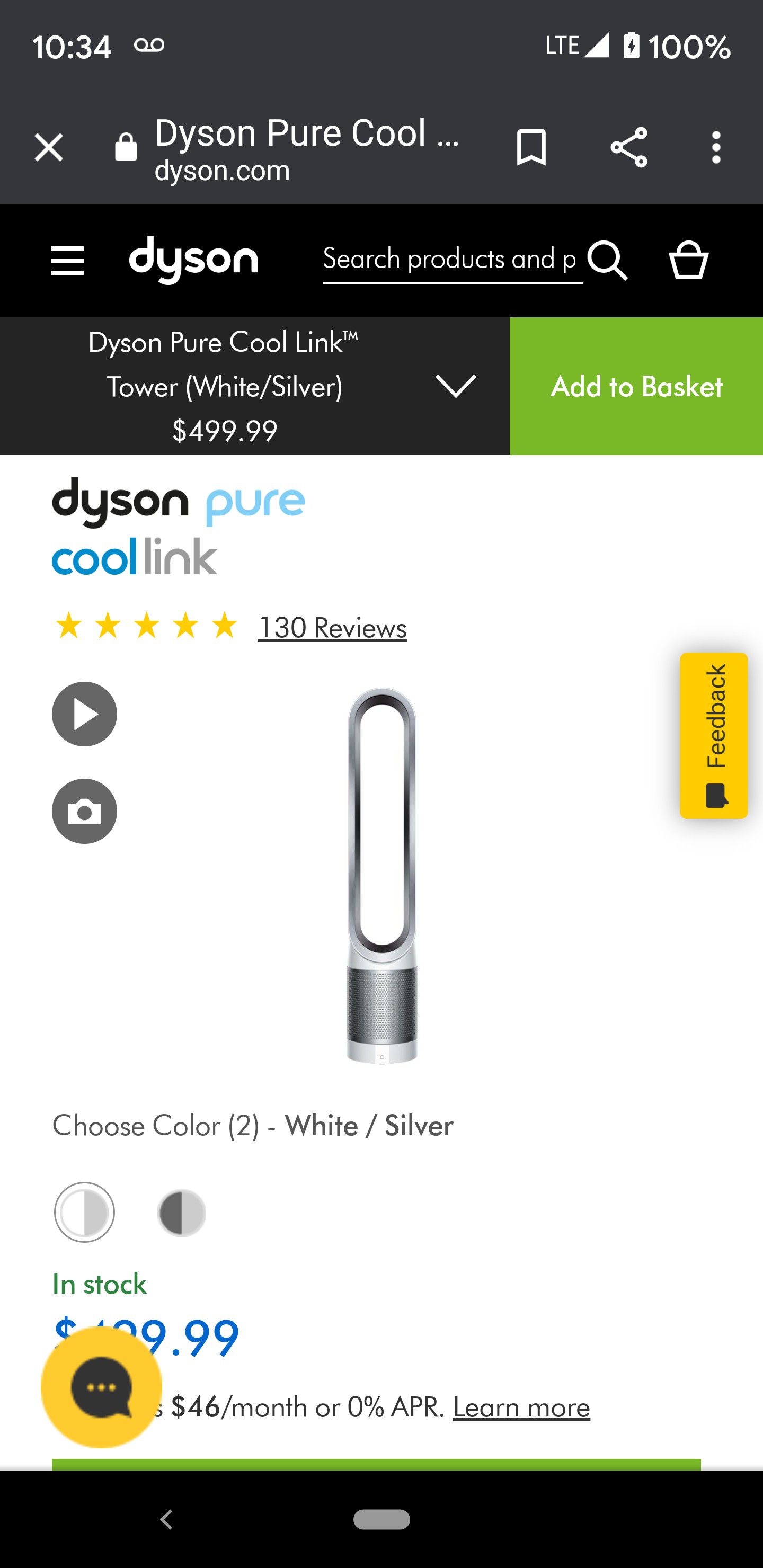 Dyson Pure Cool bladeless fan