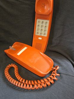 Trimline Orange Corded Landline Telephone