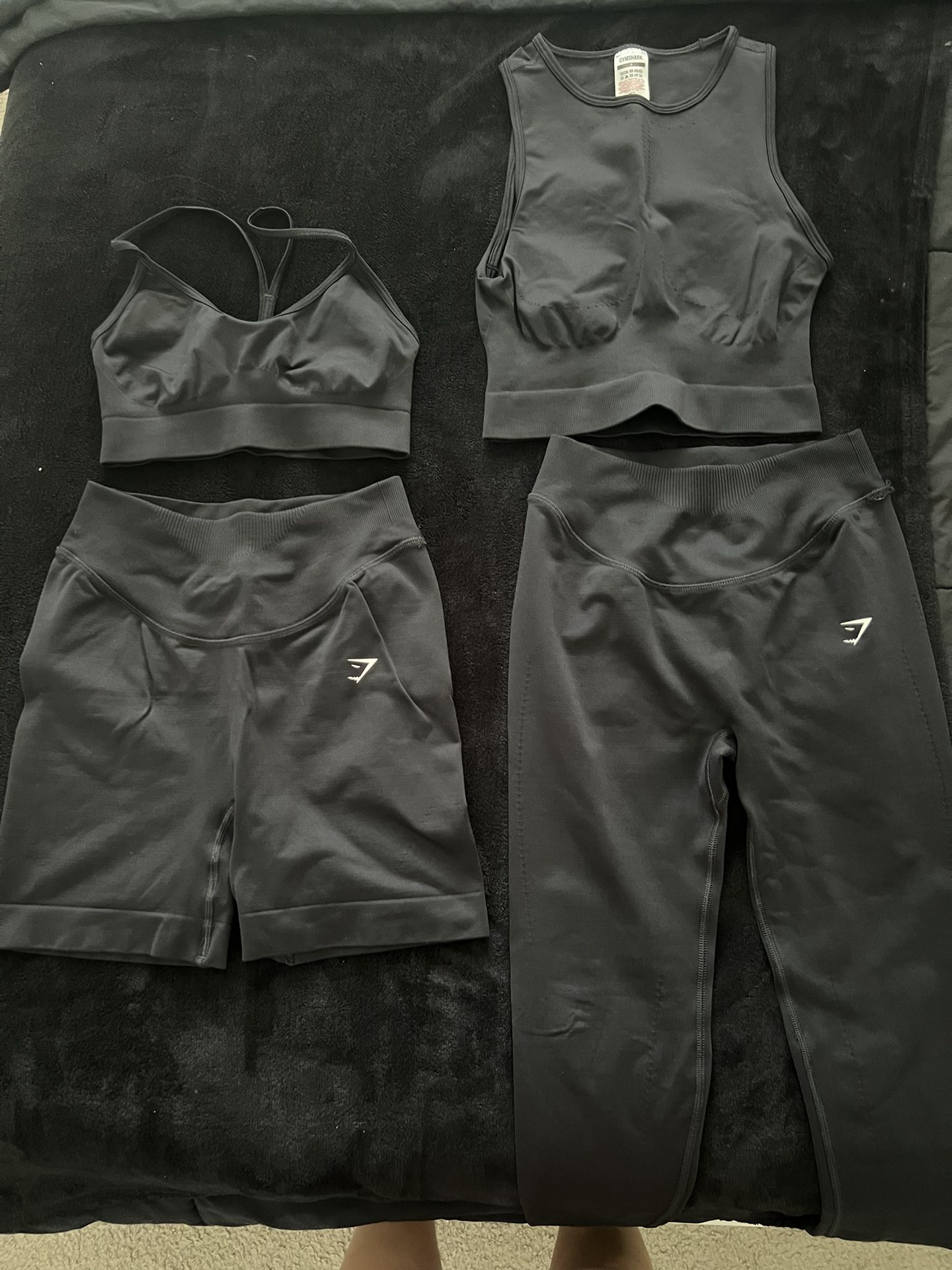 Gymshark Sweat Seamless Set (Black)