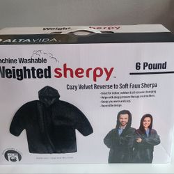 Weighted 6lbs Sherpy Wearable Oversized, Reversible Zip-Up Hoodie