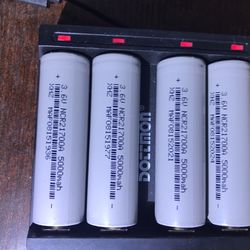 Brand New Charger With 4-21700 Lithium Batteries Set!