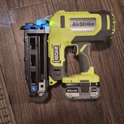 Ryobi P321KN 18v 18-Guage Cordless Airstrike Brad Nailer With 4AH BATTERY 