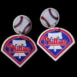 Phillies Fan Art Earrings 