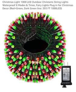 1000 LED Christmas String Lights 393 FT