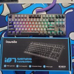 iLovBee i87 Mechanical Keyboard Gaming 75% Compact TKL Hot Swappable Keyboard Li