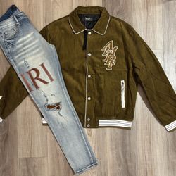 Amiri Men’s jeans and Jacket Set 