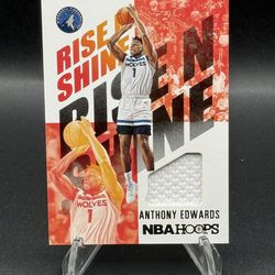 2020-21 NBA Hoops Rise N Shine #RNS-AED Anthony Edwards Patch