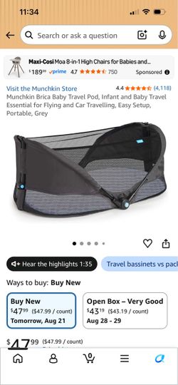 Brica travel bassinet