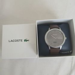 Men's Lacosta Premium Watch W/Brown Leather Band