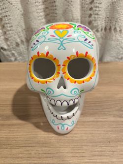 Day of the Dead Sugar Skull Ceramic Figurine