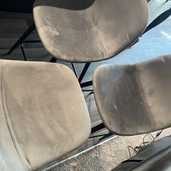3 GRAY BAR STOOLS FOR SALE