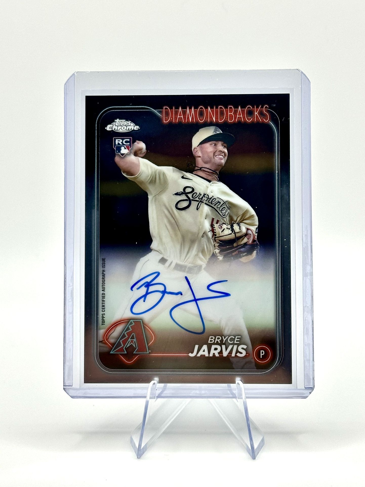 Bryce Jarvis (RC) 2024 Topps Chrome - On Card Auto #RA-BJ Arizona Diamondbacks