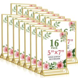 Gold Acrylic Sign Holders