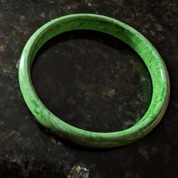 Green Bangle Bracelet