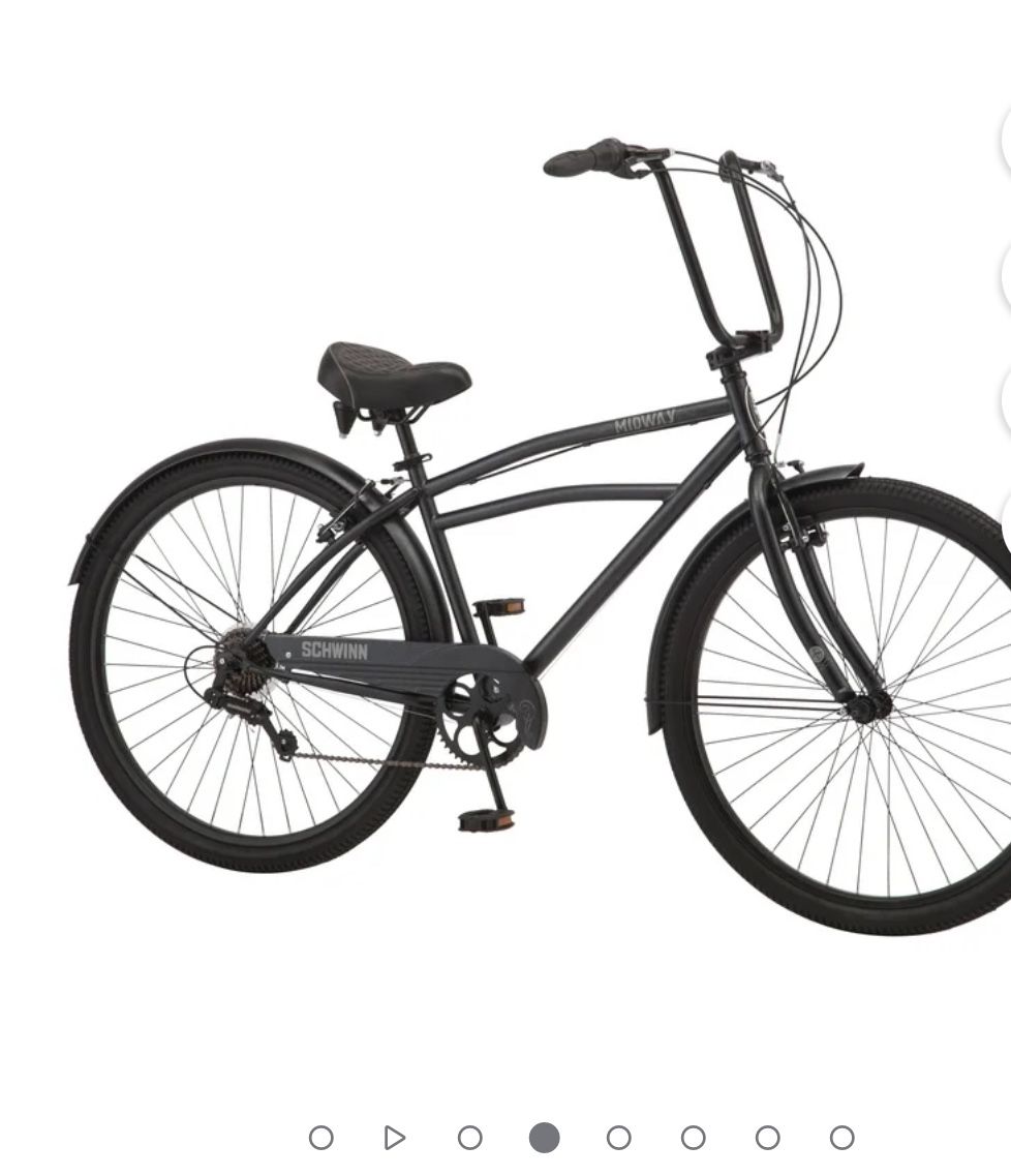 Schwinn Midway cruiser bike, 29-inch wheels, 7 speeds,