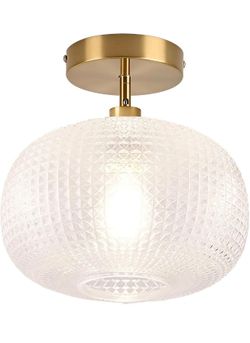 Glass Ceiling Light Fixture, New in Box