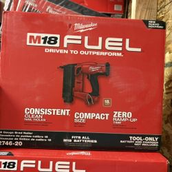 Milwaukee New 18ga Brad Nailer 18M Fuel