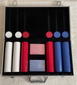 300 Plastic Poker Chip Set, Case, Cards