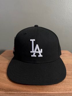 LA Dodgers Black Fitted Baseball Cap 7 3/8